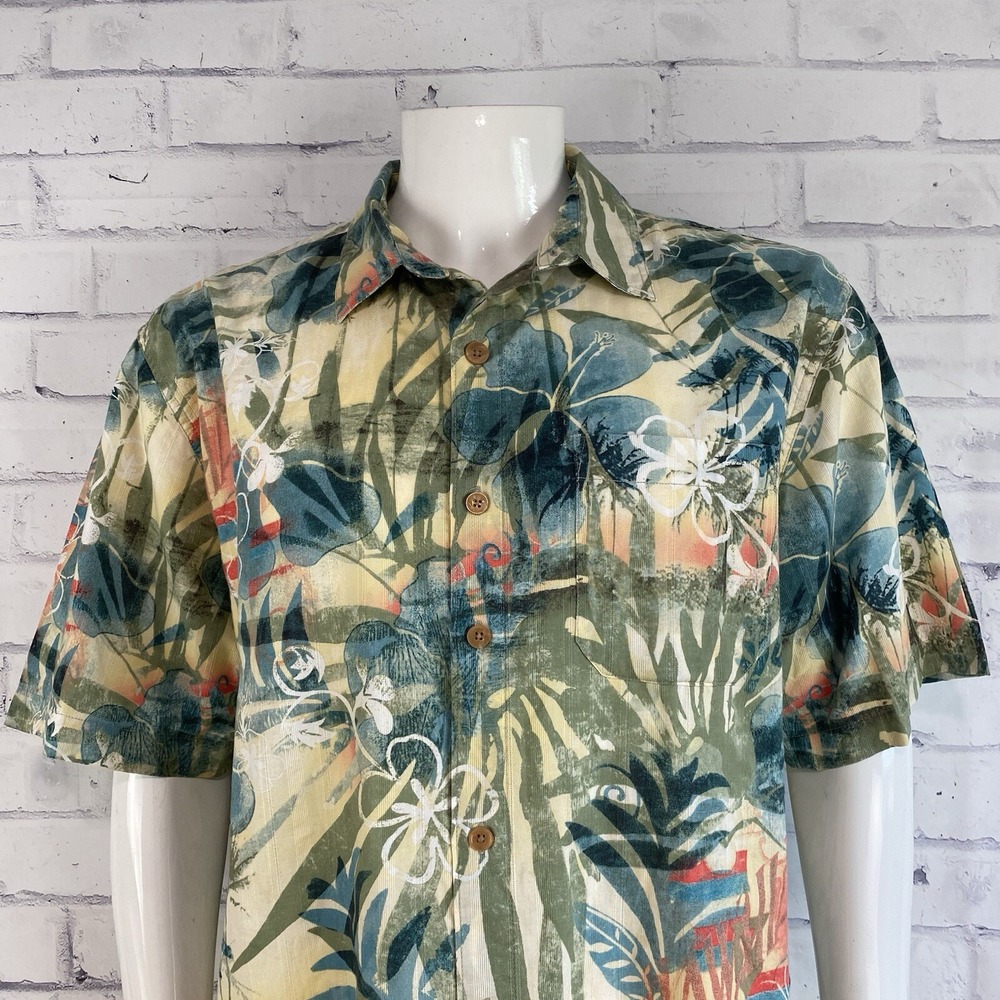 The‎ Territory Ahead Shirt Men's Large Button Up Camp Hawaiian Shirt Floral